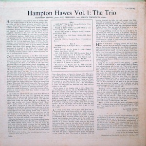 Hampton Hawes Vol1 The Trio