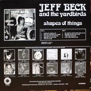 JEFF BECK AND THE YARDBIRDS SHAPES OF THINGS